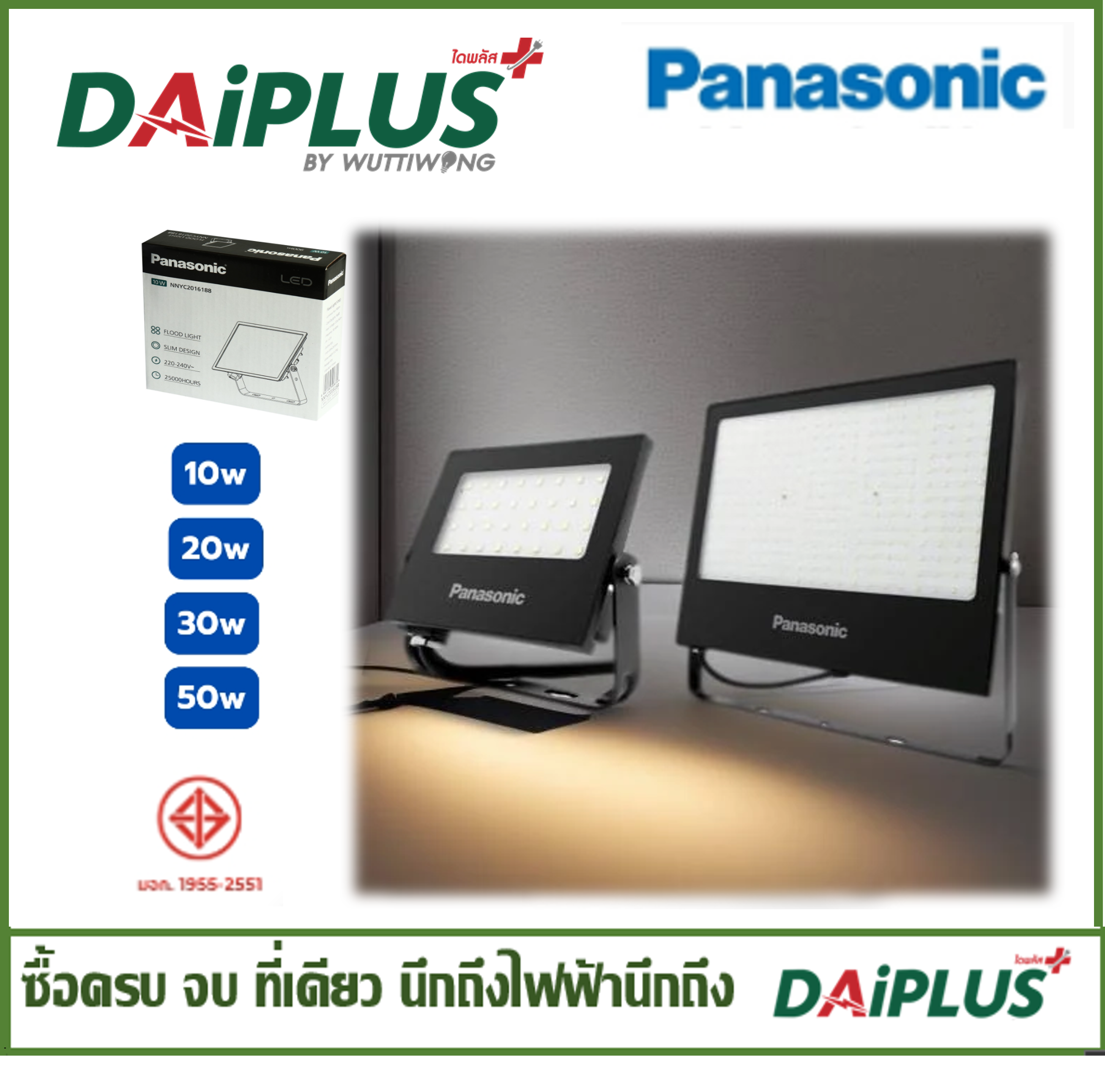 PANASONIC ไฟสปอร์ตไลท์ LED MINI FLOOD LIGHT
