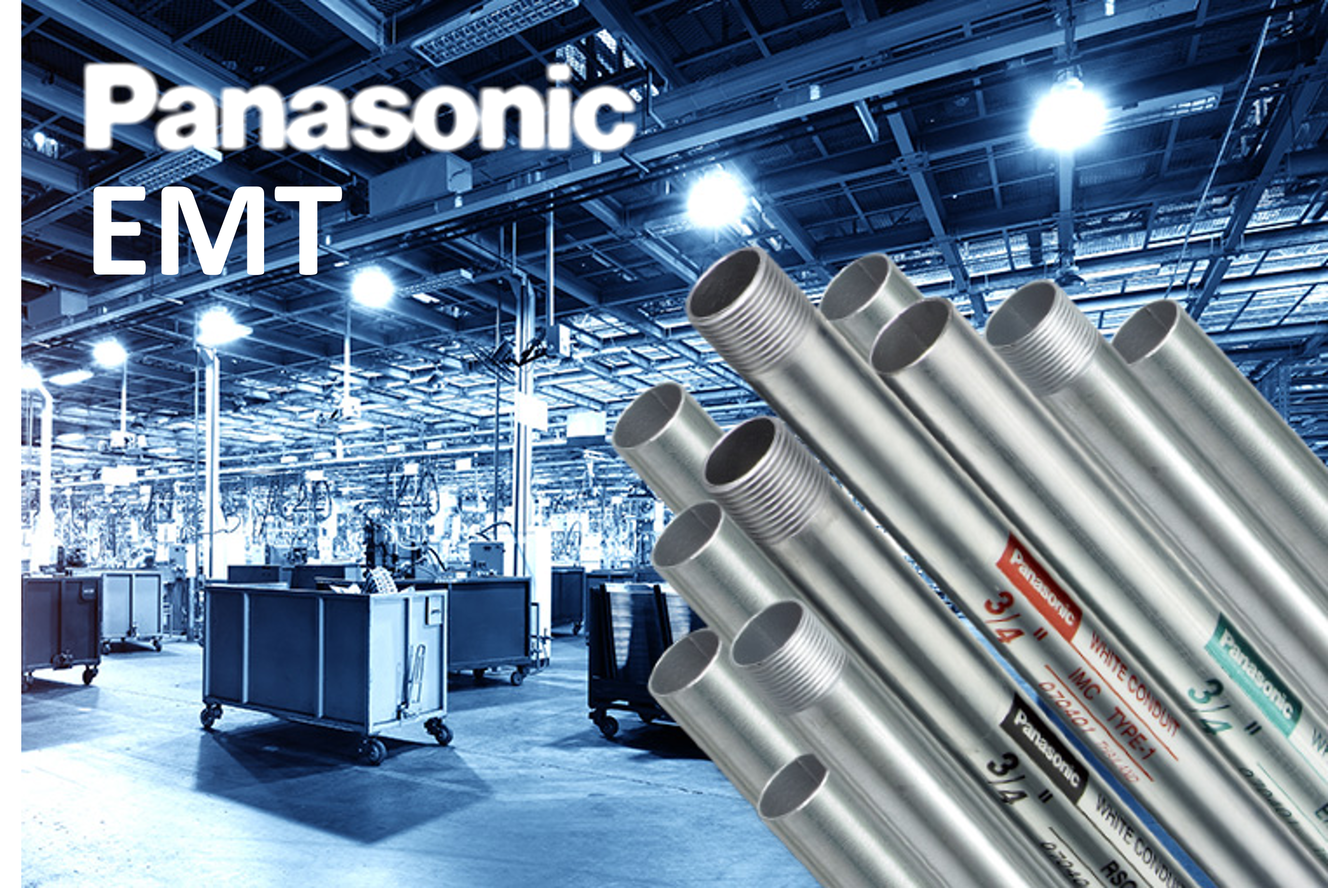 PANASONIC ท่อ EMT 1/2 นิ้ว 3 เมตร (มอก.)