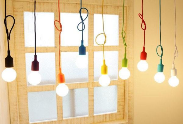 สายห้อย ขั้วE27 สายห้อยคละสี ยาว 1ม.